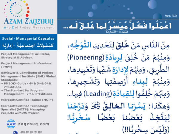 اعملوا فكل ميسر لما خلق له... (محمد  - البخاري)