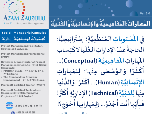 المهارات: المفاهيمية والإنسانية والفنية