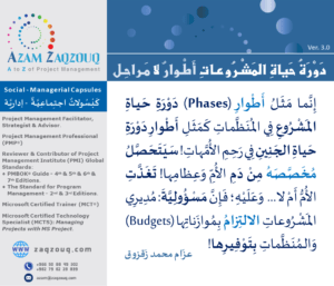 دورة حياة المشروعات أطوار لا مراحل